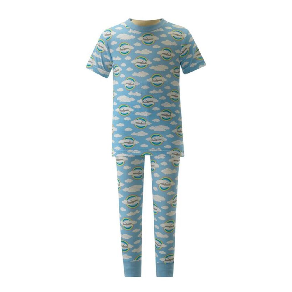 Rachel Riley Airplane Prism Pajama, Blue